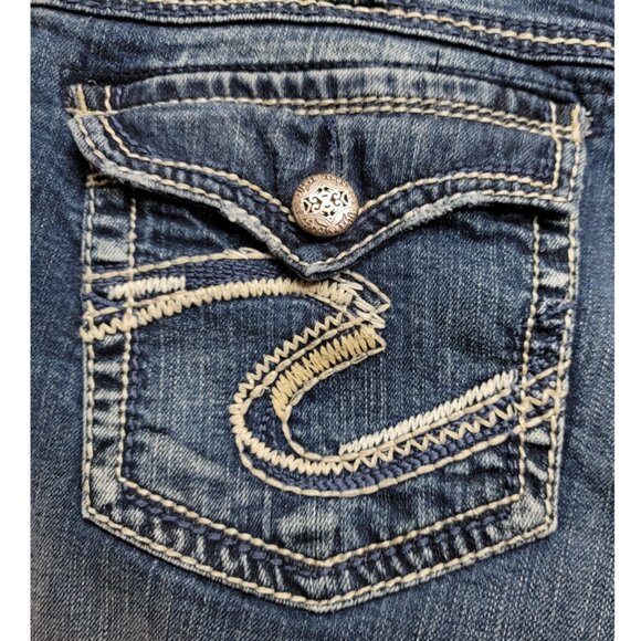 Silver Jeans Suki Surplus Curvy Bootcut Flap Pocket Jean sz 18 inseam 34 - Picture 7 of 13